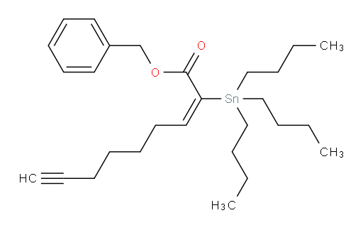 (E)-苄基 2-(三丁基锡基)壬-2-烯-8-炔酸酯