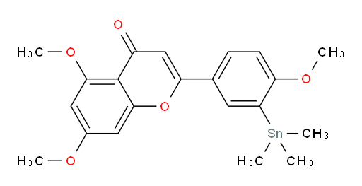 5,7-二甲氧基-2-(4-甲氧基-3-(三甲基锡基)苯基)-4H-苯并吡喃-4-酮