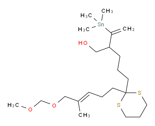 (E)-5-(2-(5-(methoxymethoxy)-4-methylpent-3-en-1-yl)-1,3-dithian-2-yl)-2-(1-(trimethylstannyl)vinyl)pentan-1-ol