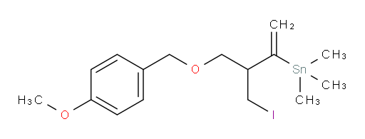 (4-iodo-3-(((4-methoxybenzyl)oxy)methyl)but-1-en-2-yl)trimethylstannane