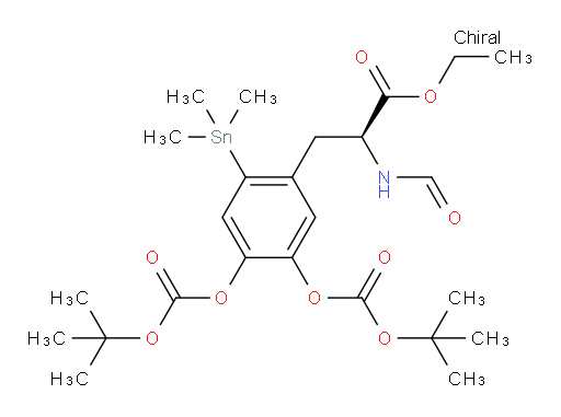 (S)-乙基 3-(4,5-双(BOC-氧基)-2-(三甲基锡基)苯基)-2-甲酰胺基丙酸酯