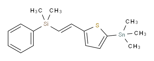 (E)-dimethyl(phenyl)(2-(5-(trimethylstannyl)thiophen-2-yl)vinyl)silane