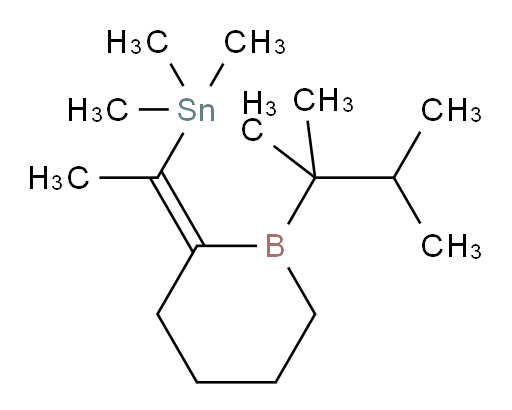 (E)-(1-(1-(2,3-dimethylbutan-2-yl)borinan-2-ylidene)ethyl)trimethylstannane