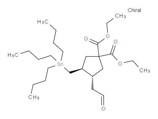 (3R,4S)-二乙基 3-(2-氧代乙基)-4-((三丁基锡基)甲基)环戊烷-1,1-二甲酸酯