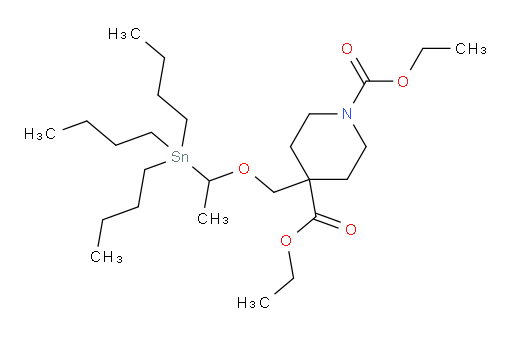 diethyl 4-((1-(tributylstannyl)ethoxy)methyl)piperidine-1,4-dicarboxylate