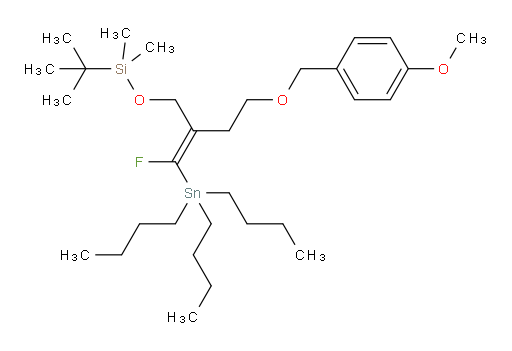 (E)-tert-butyl(2-(fluoro(tributylstannyl)methylene)-4-((4-methoxybenzyl)oxy)butoxy)dimethylsilane