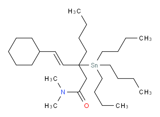 (E)-3-(2-cyclohexylvinyl)-N,N-dimethyl-3-(tributylstannyl)heptanamide