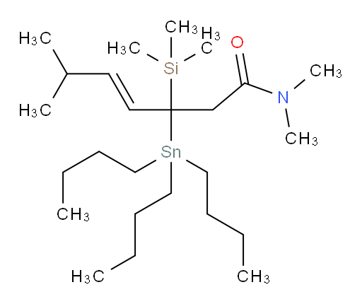 (E)-N,N,6-trimethyl-3-(tributylstannyl)-3-(trimethylsilyl)hept-4-enamide