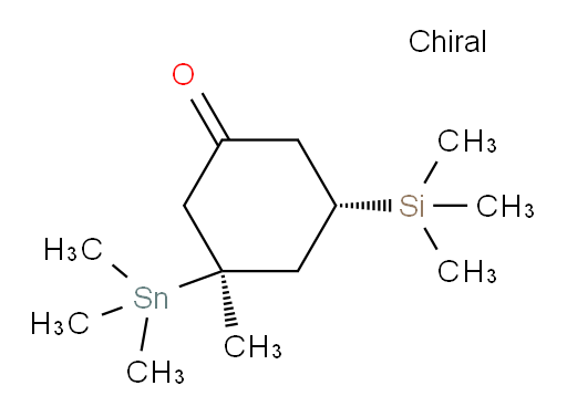 (3S,5S)-3-甲基-5-(三甲基硅基)-3-(三甲基锡基)环己酮
