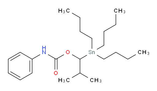 2-methyl-1-(tributylstannyl)propyl phenylcarbamate