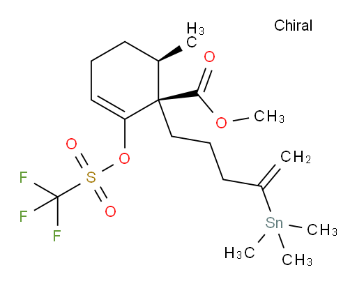 (1R,6R)-methyl 6-methyl-2-(((trifluoromethyl)sulfonyl)oxy)-1-(4-(trimethylstannyl)pent-4-en-1-yl)cyclohex-2-enecarboxylate