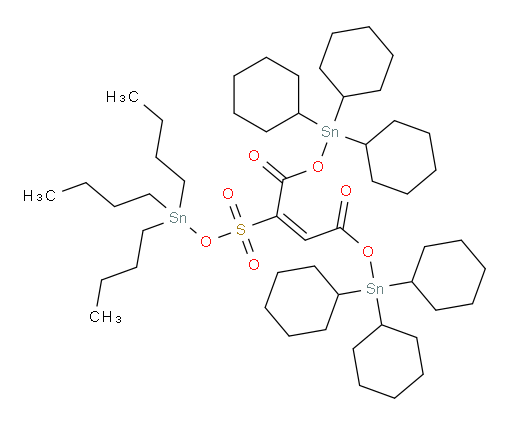 bis(tricyclohexylstannyl) 2-(((tributylstannyl)oxy)sulfonyl)maleate