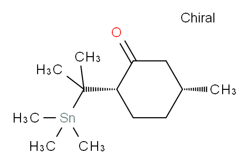 (2S,5R)-5-methyl-2-(2-(trimethylstannyl)propan-2-yl)cyclohexanone