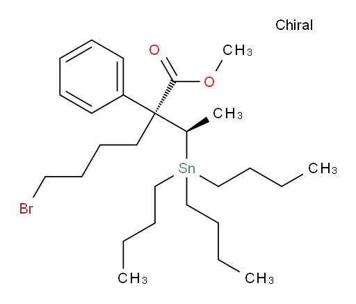 (S)-甲基 6-溴-2-苯基-2-((R)-1-(三丁基锡基)乙基)己酸酯