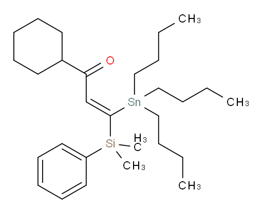 (Z)-1-cyclohexyl-3-(dimethyl(phenyl)silyl)-3-(tributylstannyl)prop-2-en-1-one