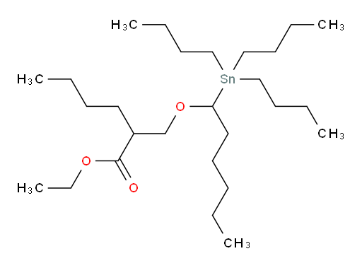 ethyl 2-(((1-(tributylstannyl)hexyl)oxy)methyl)hexanoate