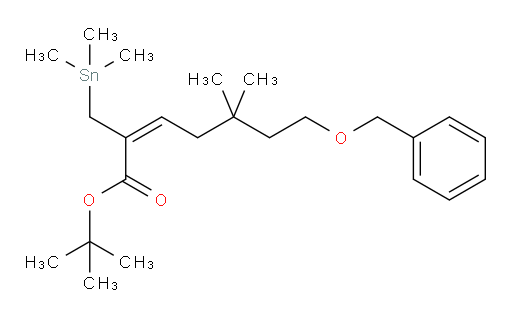 (E)-tert-butyl 7-(benzyloxy)-5,5-dimethyl-2-((trimethylstannyl)methyl)hept-2-enoate
