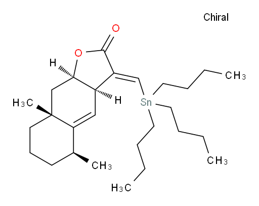 (3aR,5S,8aR,9aR,E)-5,8a-dimethyl-3-((tributylstannyl)methylene)-3,3a,6,7,8,8a,9,9a-octahydronaphtho[2,3-b]furan-2(5H)-one