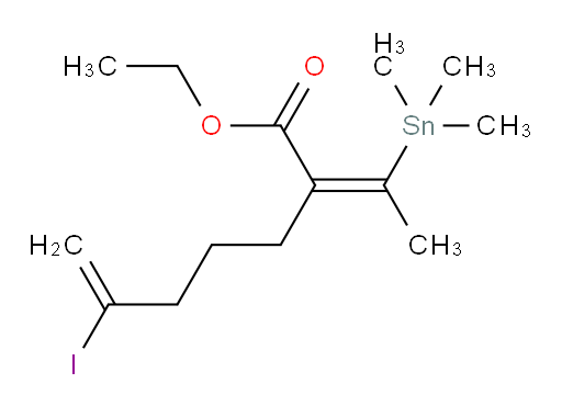 (Z)-乙基 6-碘-2-(1-(三甲基锡基)乙亚基)庚-6-烯酸酯