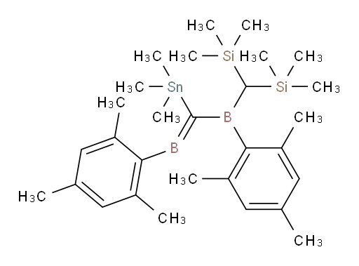 ((三甲苯基((三甲苯基borylene)(三甲基锡基)甲基)boryl)亚甲基)双(三甲基硅烷)