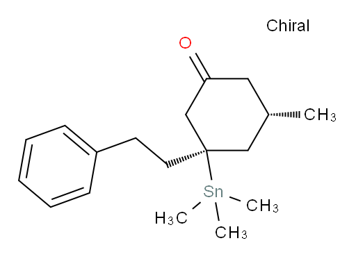 (3R,5S)-5-methyl-3-phenethyl-3-(trimethylstannyl)cyclohexanone