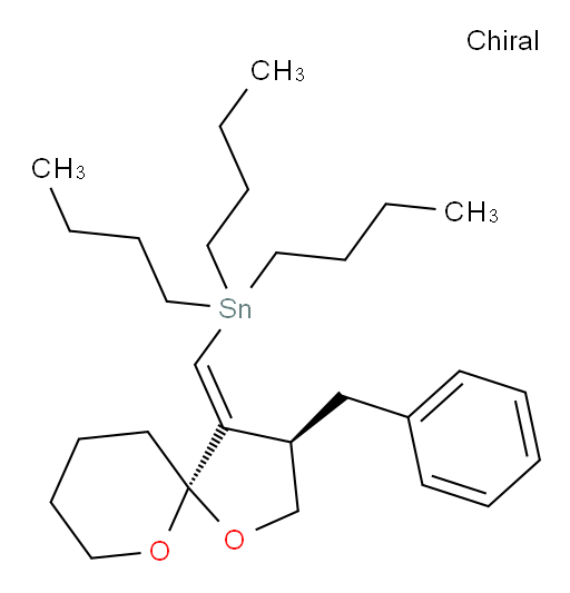 ((E)-((3R,5S)-3-苄基-1,6-二氧杂螺[4.5]癸烷-4-亚基)甲基)三丁基锡烷