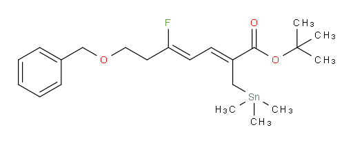 (2Z,4Z)-叔丁基 7-(苄氧基)-5-氟-2-((三甲基锡基)甲基)庚-2,4-二烯酸酯