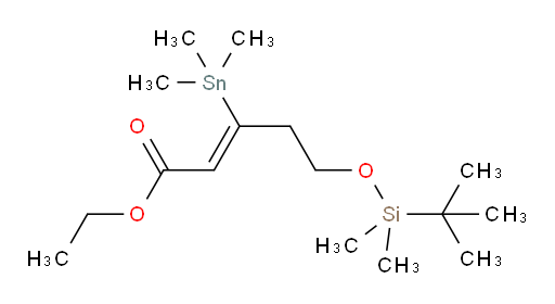 (Z)-ethyl 5-((tert-butyldimethylsilyl)oxy)-3-(trimethylstannyl)pent-2-enoate
