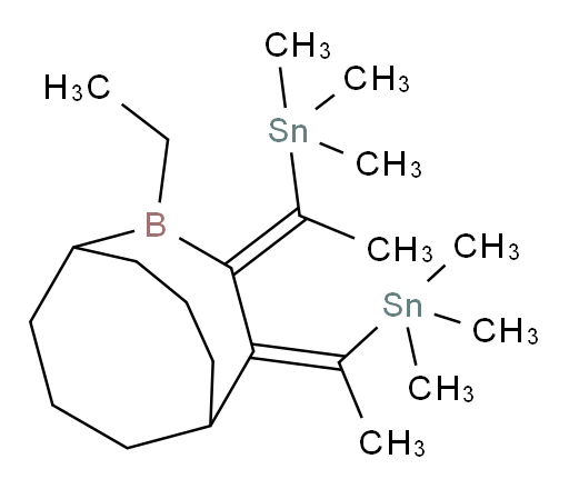 ((1Z,1'E)-(2-乙基-2-bora双环[3.3.3]十一烷-3,4-二亚基)双(乙-1-基-1-亚基))双(三甲基锡烷)