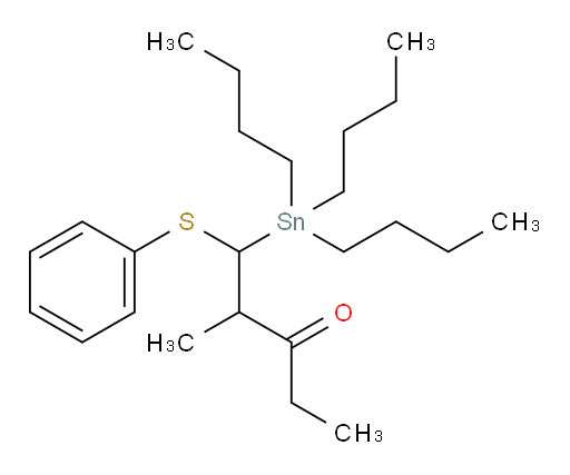 2-methyl-1-(phenylthio)-1-(tributylstannyl)pentan-3-one