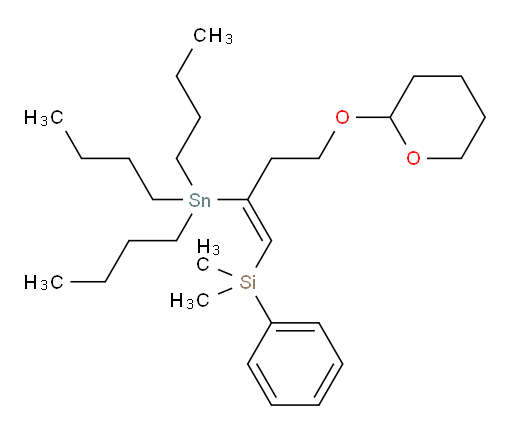 (Z)-dimethyl(phenyl)(4-((tetrahydro-2H-pyran-2-yl)oxy)-2-(tributylstannyl)but-1-en-1-yl)silane