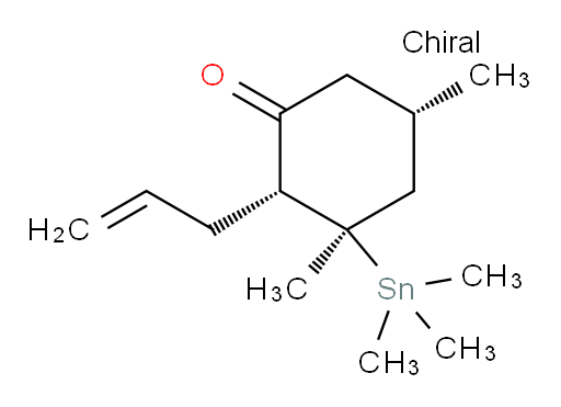(2R,3R,5S)-2-allyl-3,5-dimethyl-3-(trimethylstannyl)cyclohexanone