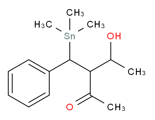 4-hydroxy-3-(phenyl(trimethylstannyl)methyl)pentan-2-one