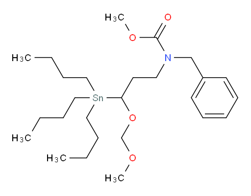 methyl benzyl(3-(methoxymethoxy)-3-(tributylstannyl)propyl)carbamate