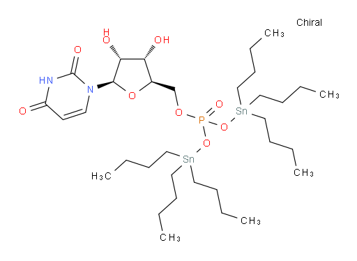 ((2R,3S,4R,5R)-5-(2,4-dioxo-3,4-dihydropyrimidin-1(2H)-yl)-3,4-dihydroxytetrahydrofuran-2-yl)methyl bis(tributylstannyl) phosphate