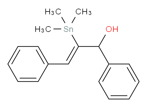(Z)-1,3-diphenyl-2-(trimethylstannyl)prop-2-en-1-ol