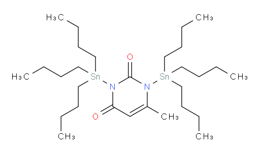 6-methyl-1,3-bis(tributylstannyl)pyrimidine-2,4(1H,3H)-dione