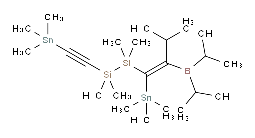 (E)-1-(2-(二异丙基boryl)-3-甲基-1-(三甲基锡基)丁-1-烯-1-基)-1,1,2,2-四甲基-2-((三甲基锡基)乙炔基)二硅烷