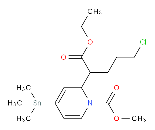 methyl 2-(5-chloro-1-ethoxy-1-oxopentan-2-yl)-4-(trimethylstannyl)pyridine-1(2H)-carboxylate