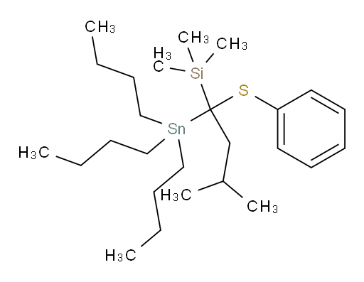trimethyl(3-methyl-1-(phenylthio)-1-(tributylstannyl)butyl)silane