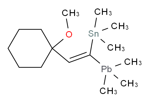 (E)-(2-(1-methoxycyclohexyl)-1-(trimethylplumbyl)vinyl)trimethylstannane