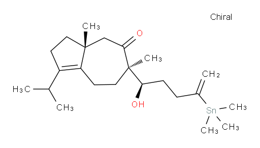 (3aR,6R)-6-((R)-1-hydroxy-4-(trimethylstannyl)pent-4-en-1-yl)-1-isopropyl-3a,6-dimethyl-2,3,3a,4,7,8-hexahydroazulen-5(6H)-one