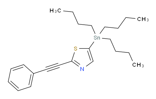 2-(苯基乙炔基)-5-(三丁基锡基)噻唑