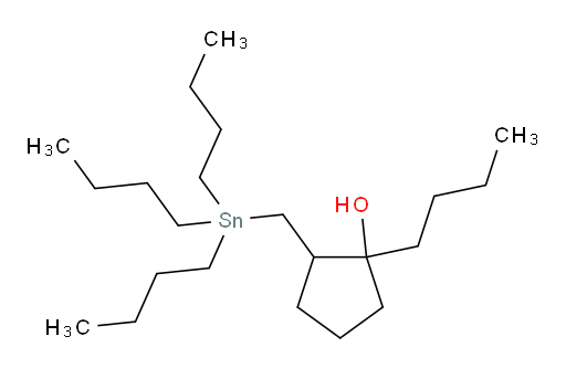 1-butyl-2-((tributylstannyl)methyl)cyclopentanol