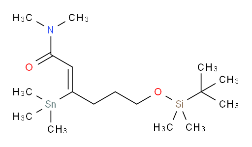 (Z)-6-((tert-butyldimethylsilyl)oxy)-N,N-dimethyl-3-(trimethylstannyl)hex-2-enamide