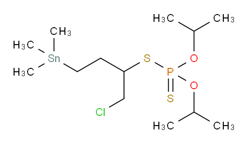 S-(1-chloro-4-(trimethylstannyl)butan-2-yl) O,O-diisopropyl phosphorodithioate