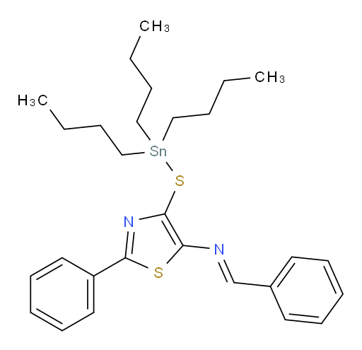 (E)-N-benzylidene-2-phenyl-4-((tributylstannyl)thio)thiazol-5-amine