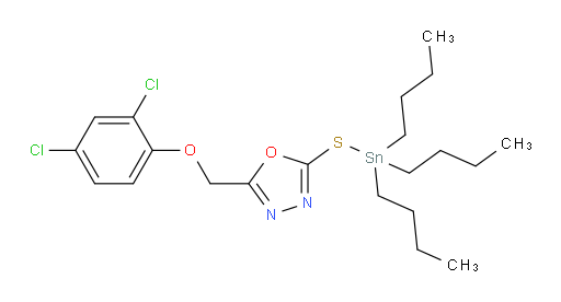 2-((2,4-dichlorophenoxy)methyl)-5-((tributylstannyl)thio)-1,3,4-oxadiazole