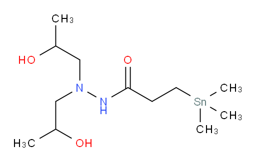 N',N'-bis(2-hydroxypropyl)-3-(trimethylstannyl)propanehydrazide