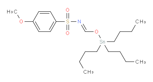 (E)-tributylstannyl N-(4-methoxyphenyl)sulfonylformimidate